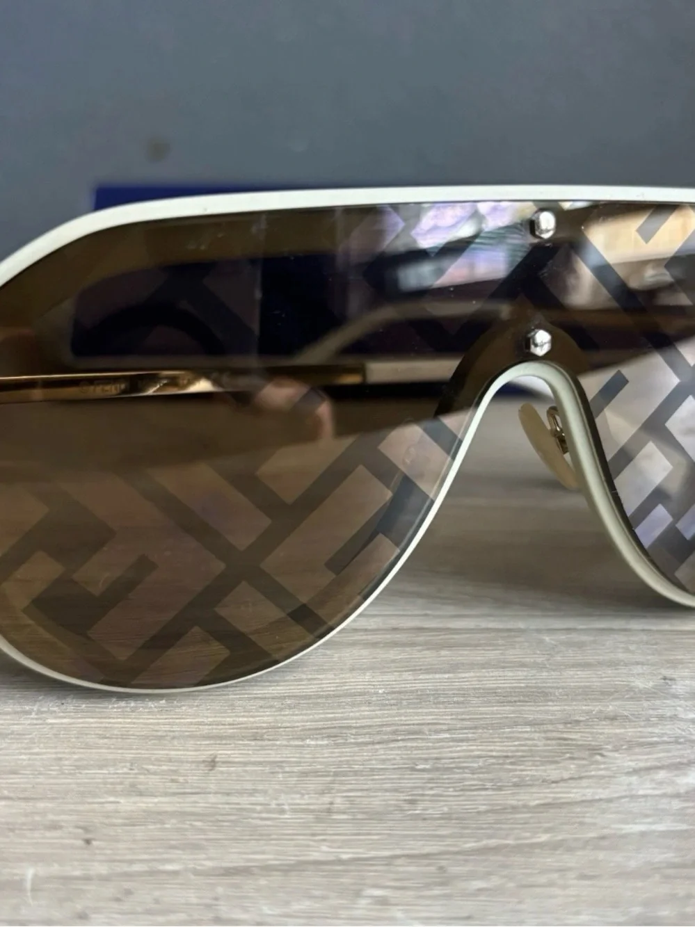 FENDI FF M0039/G/S 10A7Y 145 Brown Gold Logo Women's Sunglasses